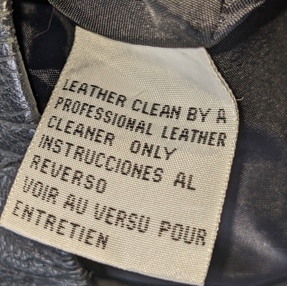 Together! 2-way Genuine Leather Vintage jacket blazer coat 10 black - Picture 17 of 17